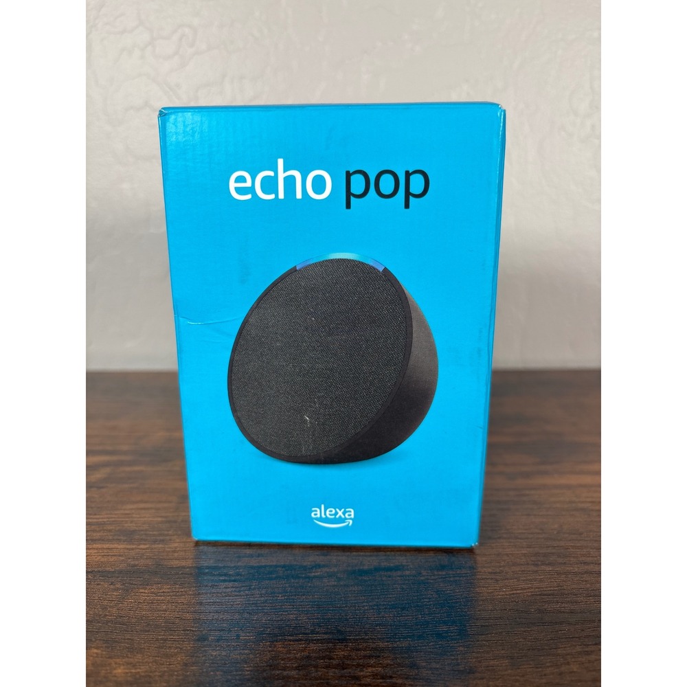 Amazon Echo Pop Smart Speaker with‎ Alexa Charcoal Black C2H4R9 New Box Damage
